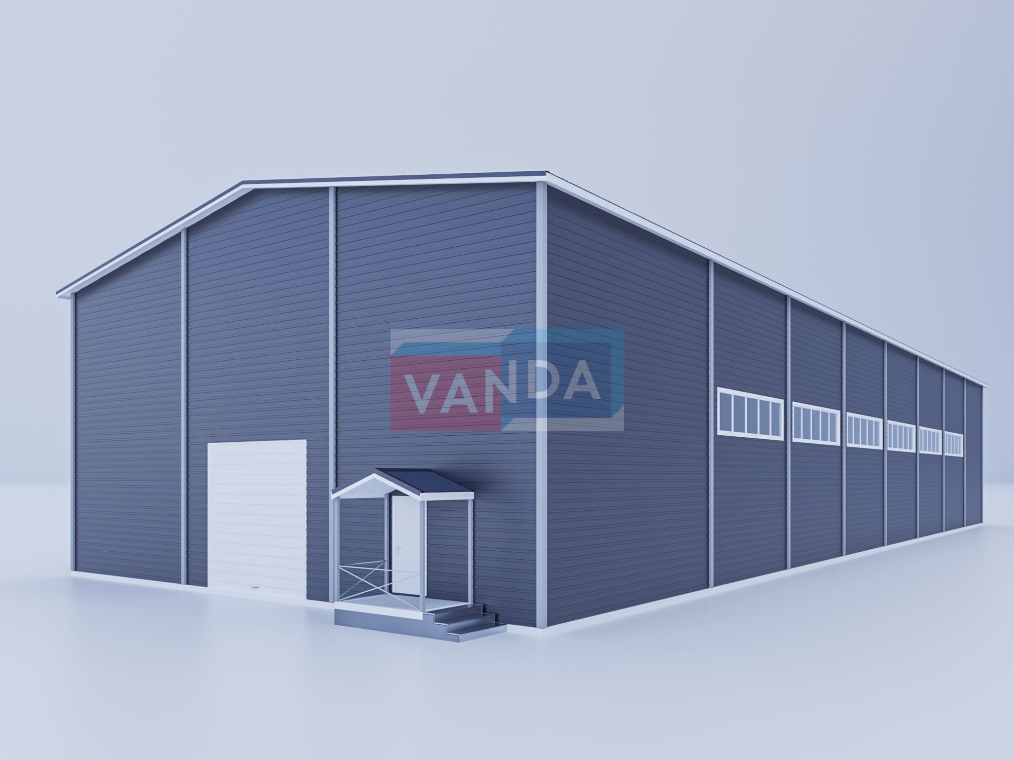 Цех из сэндвич панелей 50х18